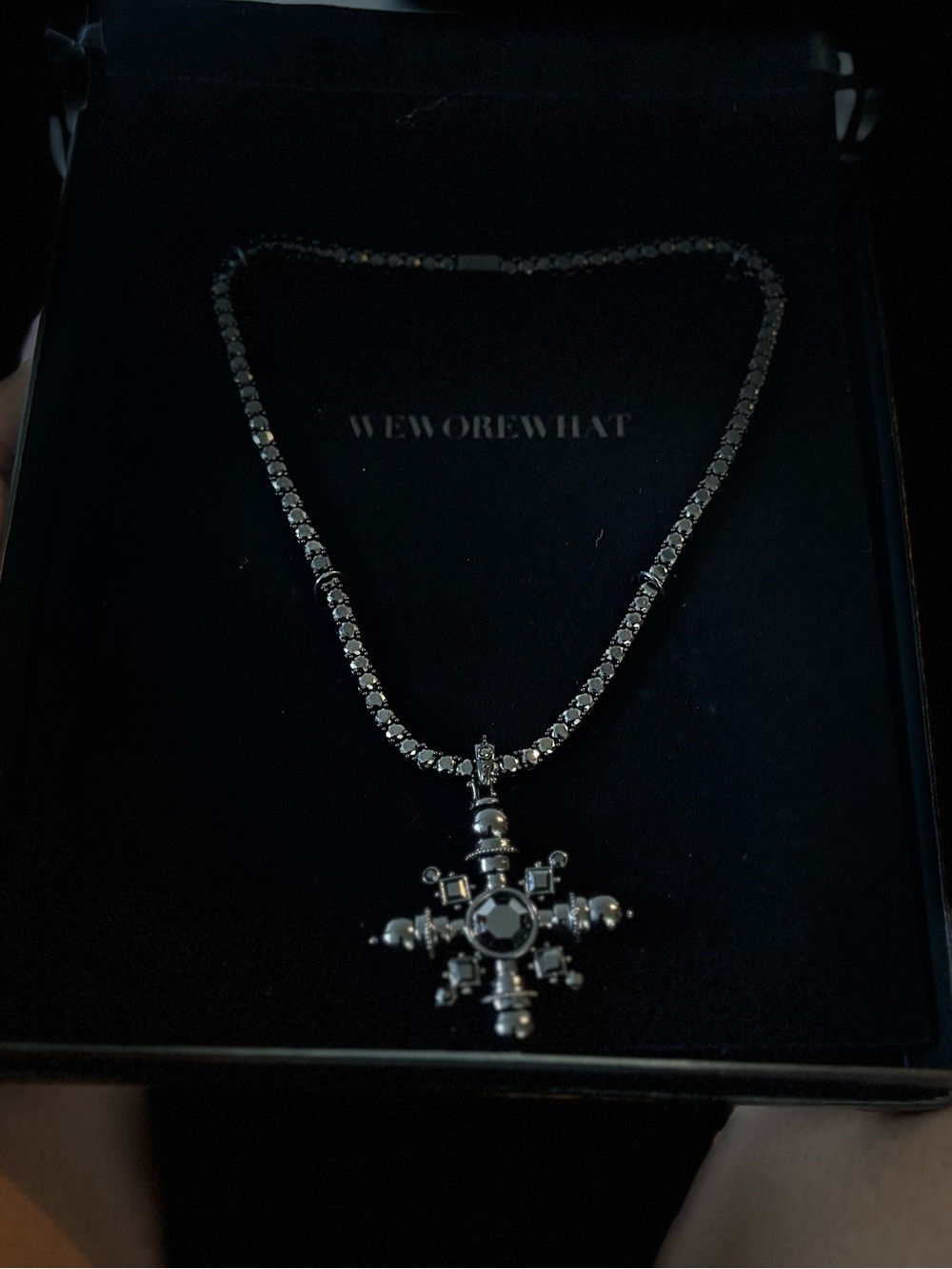 WEWOREWHAT “Pendant on Black Stone Chain”